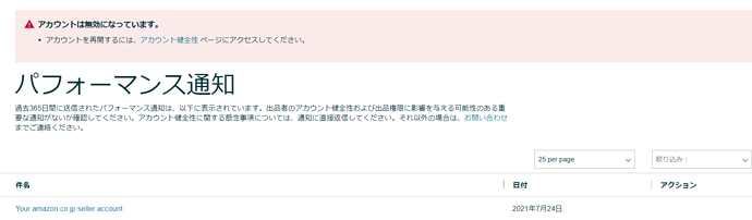 2度目の原因不明】Amazon.co.jp 関連アカウントにより出品権限が削除